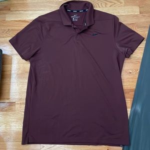 Maroon golf Nike polo